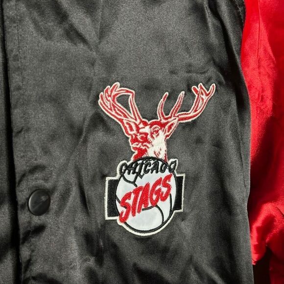 Vintage Chicago Stags Bulls Satin Jacket Small - Picture 3 of 6